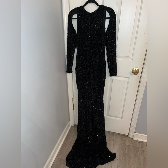 Black sexy sequin evening dress - Picture 4 of 6